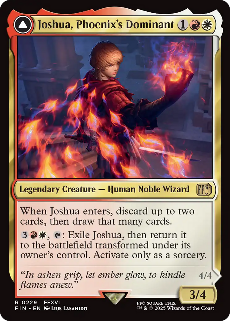 Magic: The Gathering - Joshua, Phoenix's Dominant // Phoenix, Warden of Fire Foil - Final Fantasy