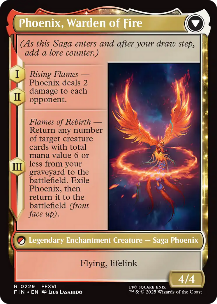Magic: The Gathering - Joshua, Phoenix's Dominant // Phoenix, Warden of Fire Foil - Final Fantasy
