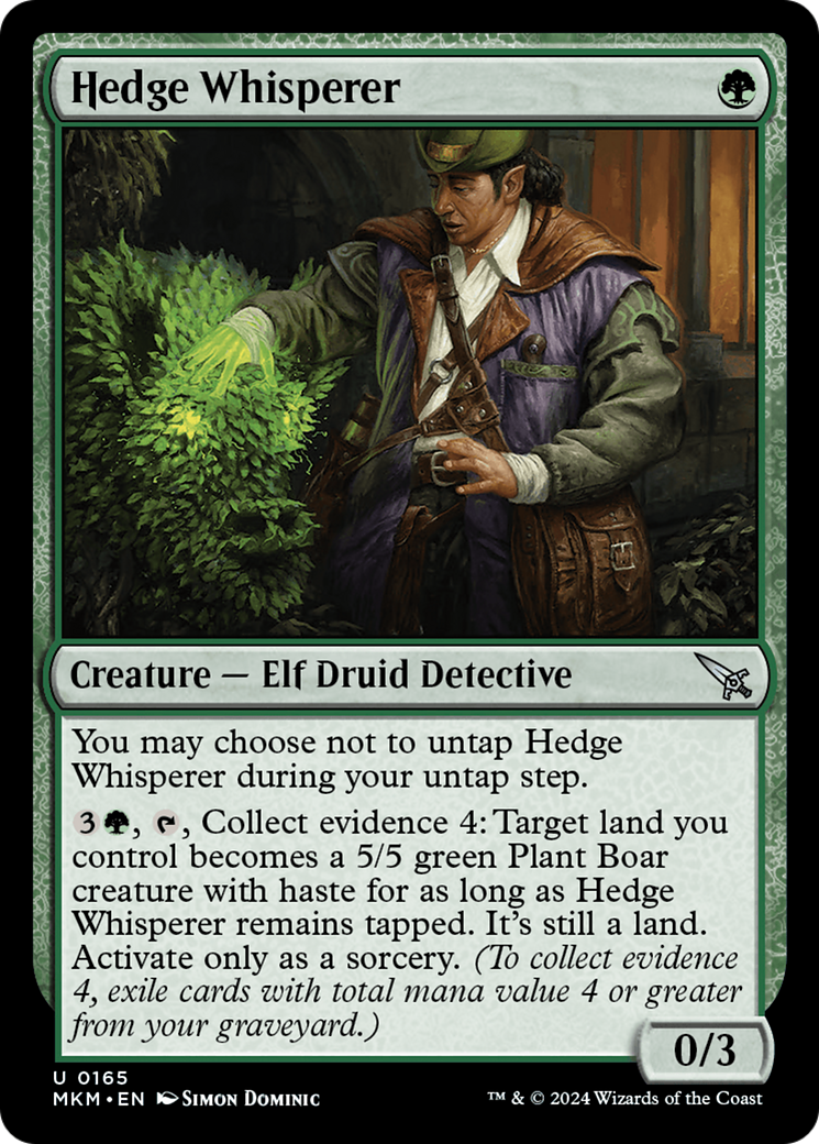 Magic: The Gathering - Hedge Whisperer Foil - Murders at Karlov Manor