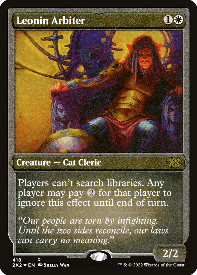 Magic: The Gathering - Leonin Arbiter Foil - Double Masters 2022