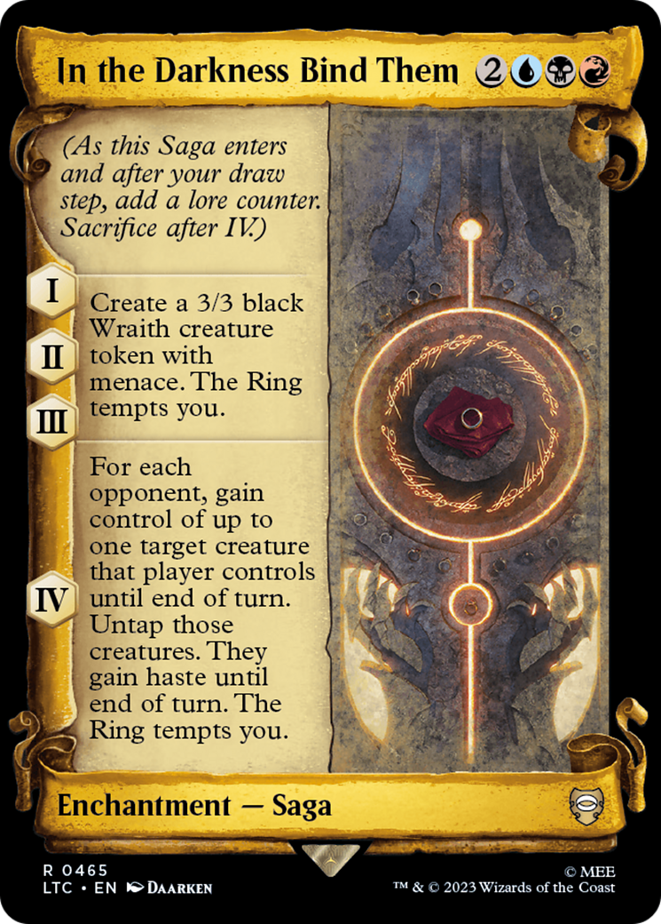 Magic: The Gathering - In the Darkness Bind Them Foil - Tales of Middle-earth Commander