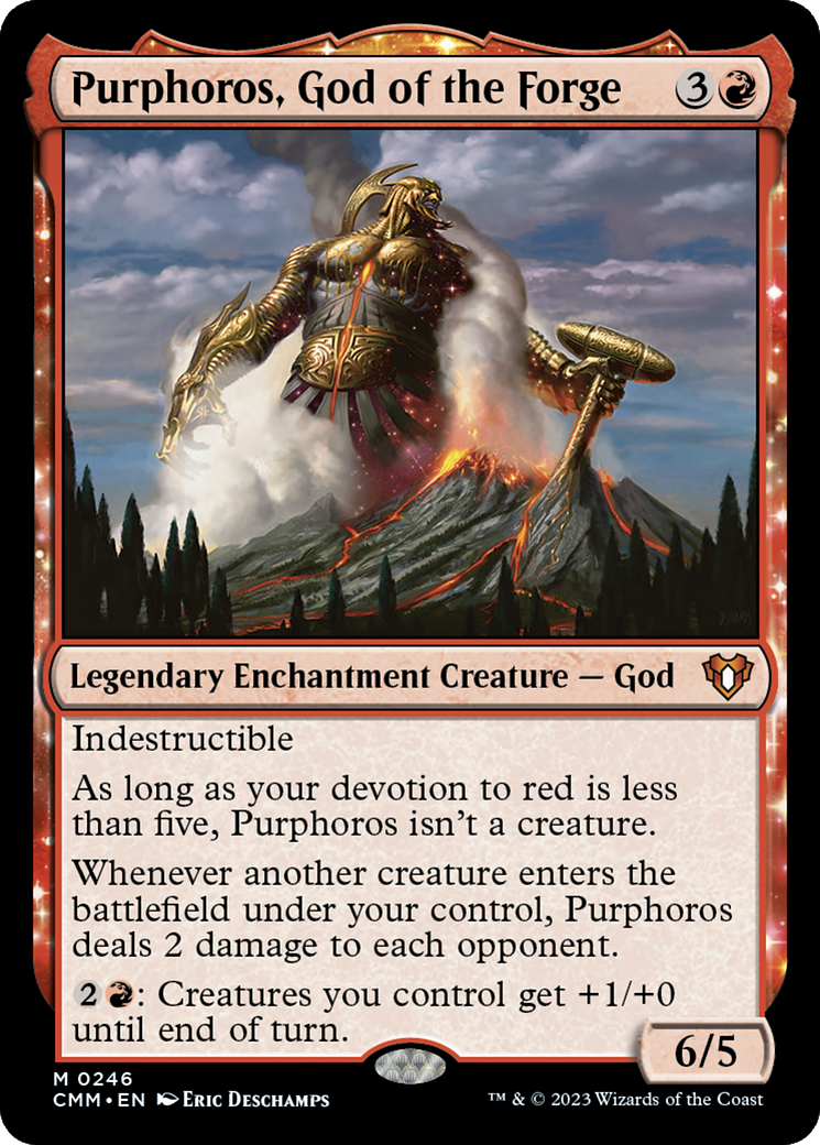 Magic: The Gathering - Purphoros, God of the Forge Foil - Commander Masters