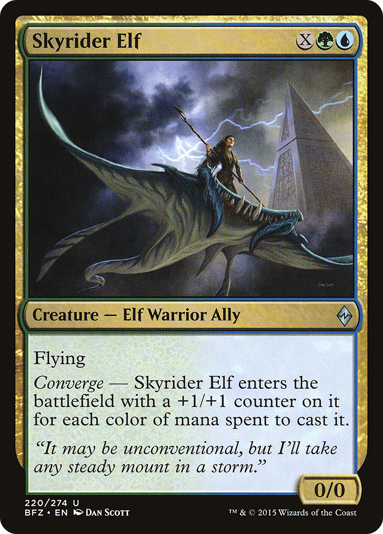 Magic: The Gathering - Skyrider Elf Foil - Battle for Zendikar