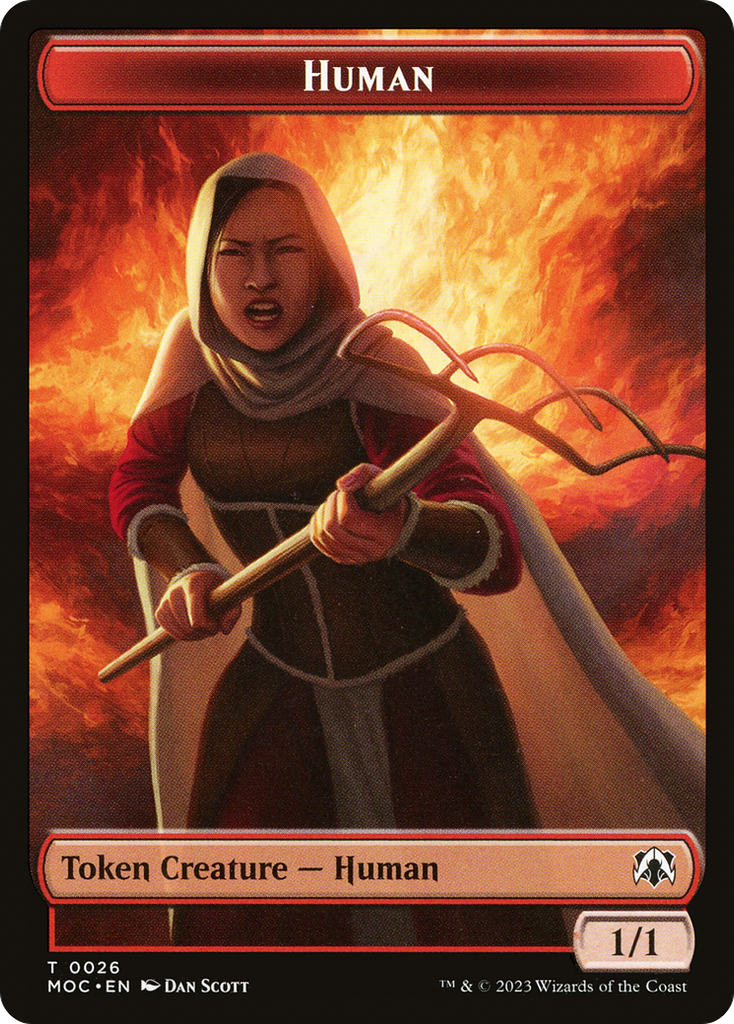 Magic: The Gathering - Human Token - March of the Machine Commander Tokens