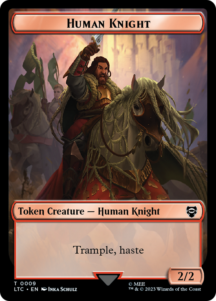 Magic: The Gathering - Human Knight Token - Tales of Middle-earth Commander Tokens