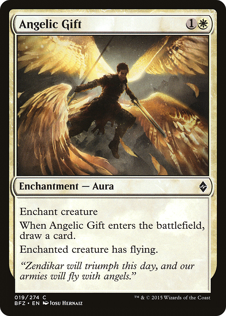 Magic: The Gathering - Angelic Gift Foil - Battle for Zendikar