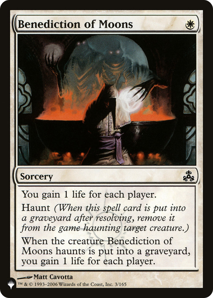 Magic: The Gathering - Benediction of Moons - The List