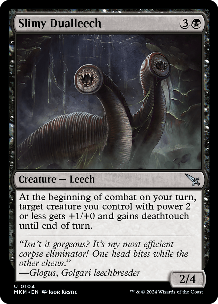 Magic: The Gathering - Slimy Dualleech Foil - Murders at Karlov Manor