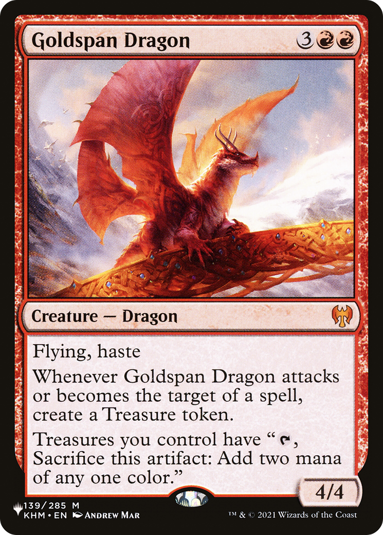 Magic: The Gathering - Goldspan Dragon - The List