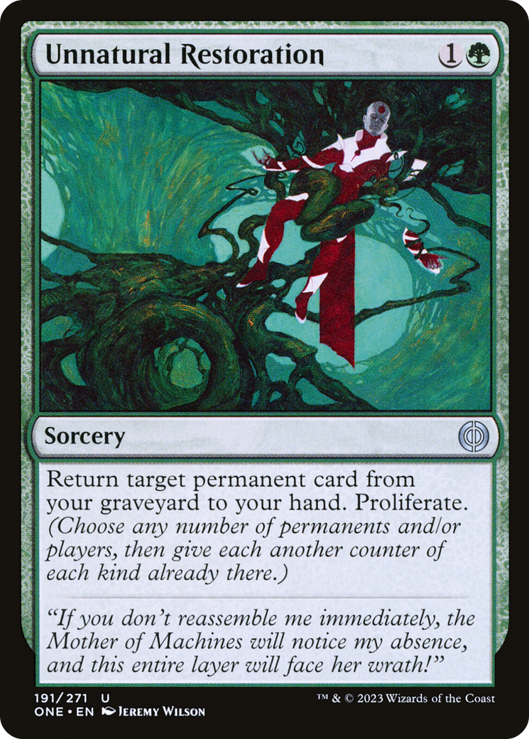Magic: The Gathering - Unnatural Restoration Foil - Phyrexia: All Will Be One
