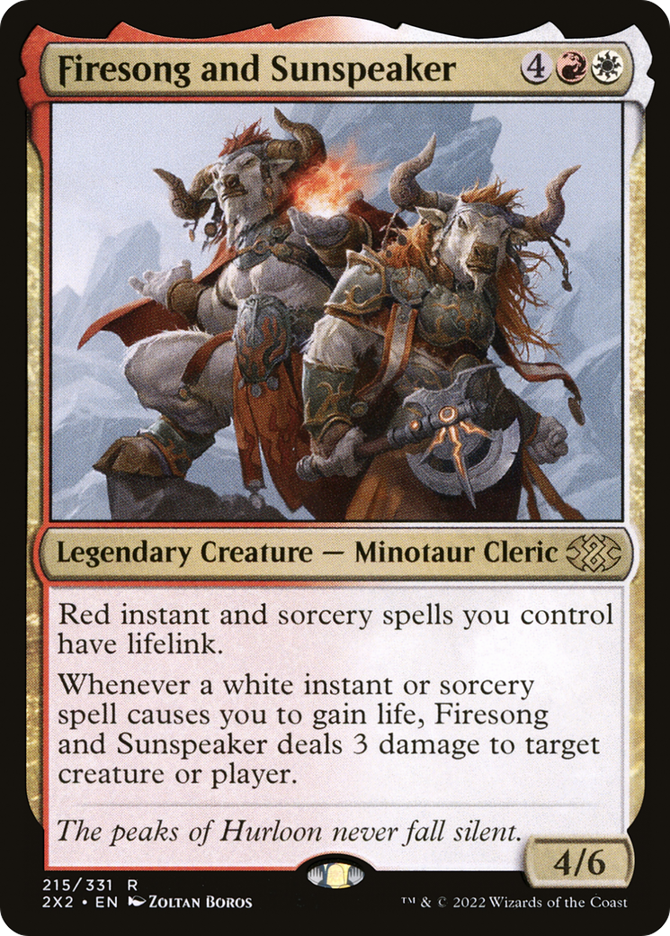 Magic: The Gathering - Firesong and Sunspeaker Foil - Double Masters 2022