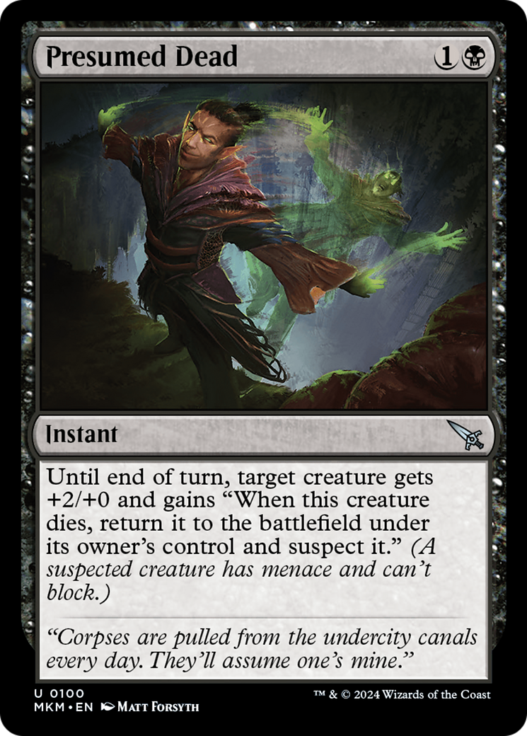 Magic: The Gathering - Presumed Dead Foil - Murders at Karlov Manor