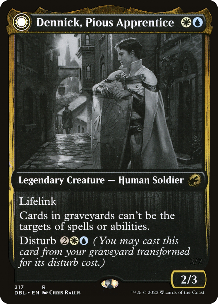 Magic: The Gathering - Dennick, Pious Apprentice // Dennick, Pious Apparition Foil - Innistrad: Double Feature
