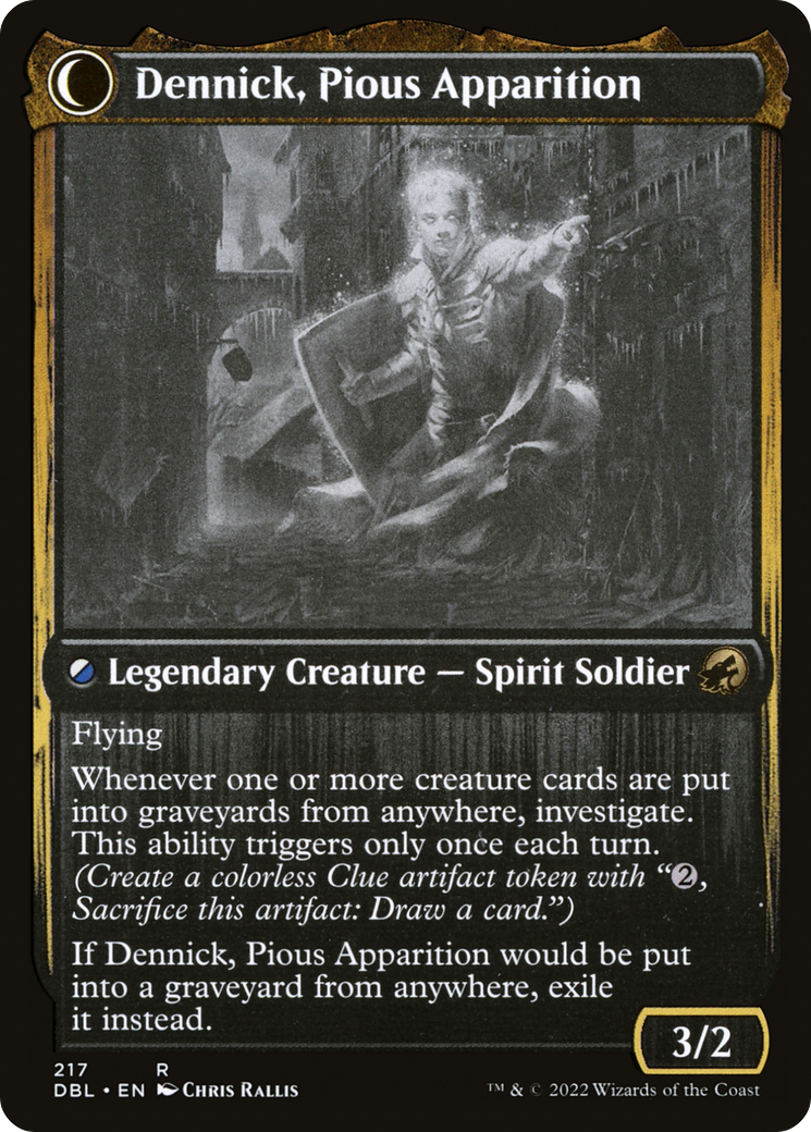 Magic: The Gathering - Dennick, Pious Apprentice // Dennick, Pious Apparition - Innistrad: Double Feature