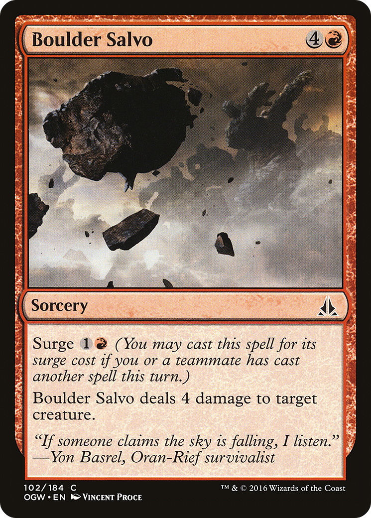 Magic: The Gathering - Boulder Salvo Foil - Oath of the Gatewatch