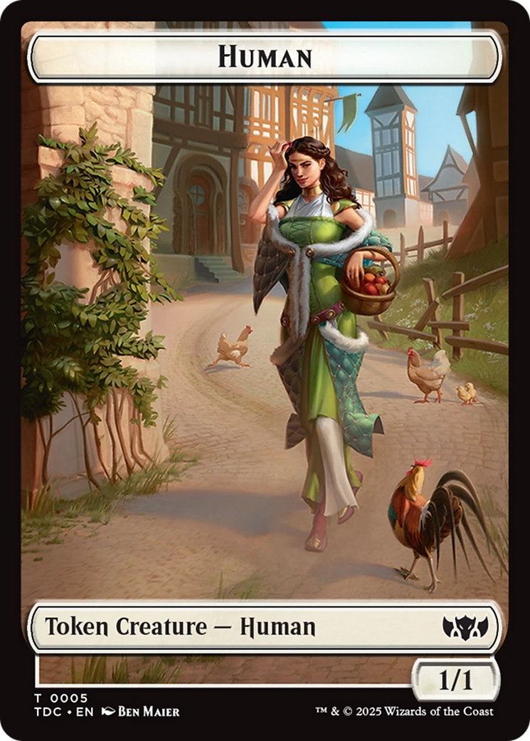 Magic: The Gathering - Human Token - Tarkir: Dragonstorm Commander Tokens