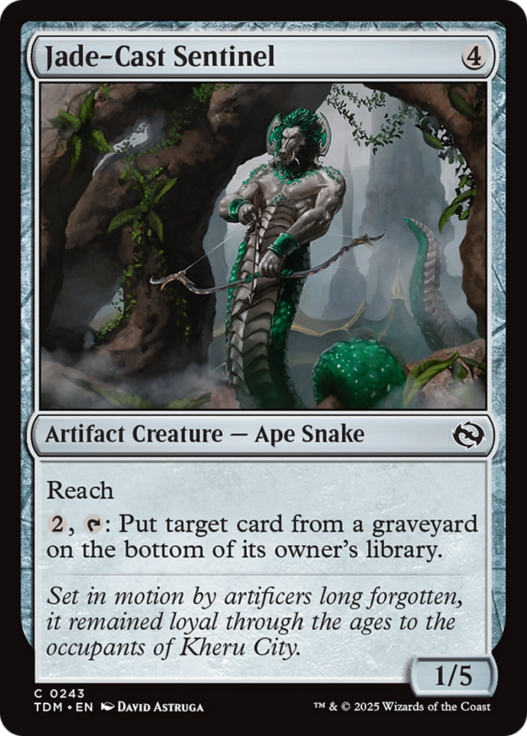 Magic: The Gathering - Jade-Cast Sentinel Foil - Tarkir: Dragonstorm