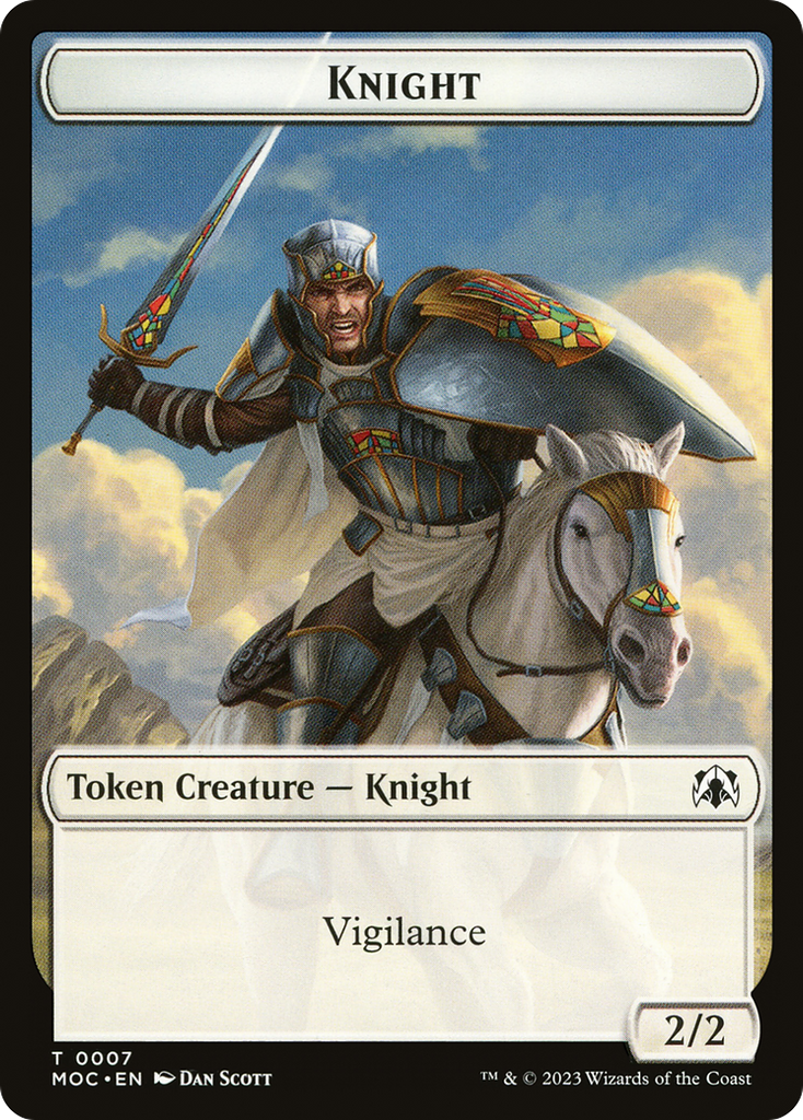 Magic: The Gathering - Knight Token - March of the Machine Commander Tokens
