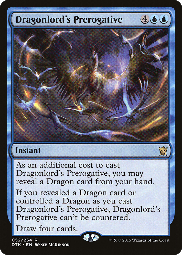 Magic: The Gathering - Dragonlord's Prerogative Foil - Dragons of Tarkir