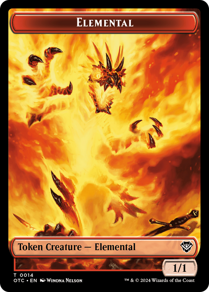 Magic: The Gathering - Elemental Token - Outlaws of Thunder Junction Commander Tokens