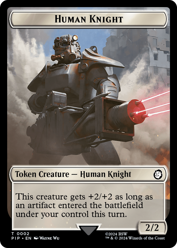 Magic: The Gathering - Human Knight Token - Fallout Tokens