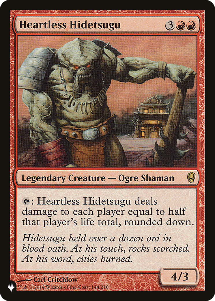Magic: The Gathering - Heartless Hidetsugu - The List
