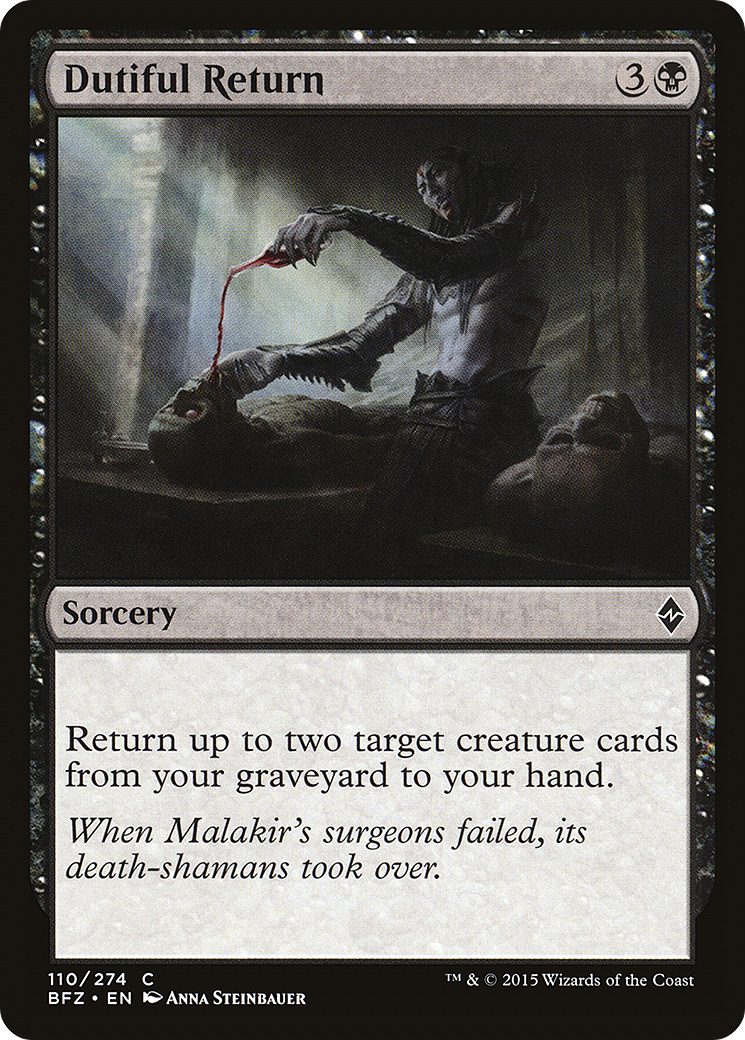 Magic: The Gathering - Dutiful Return Foil - Battle for Zendikar