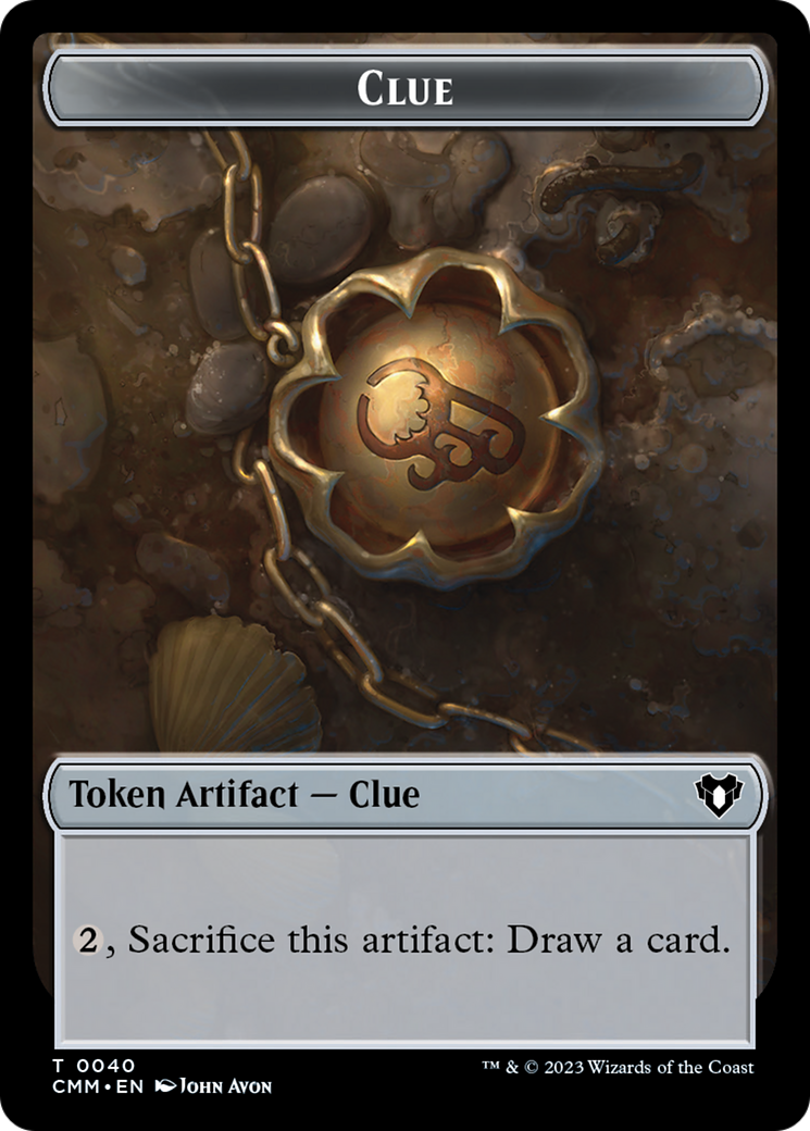 Magic: The Gathering - Clue Token - Commander Masters Tokens