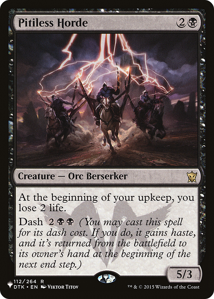 Magic: The Gathering - Pitiless Horde - The List