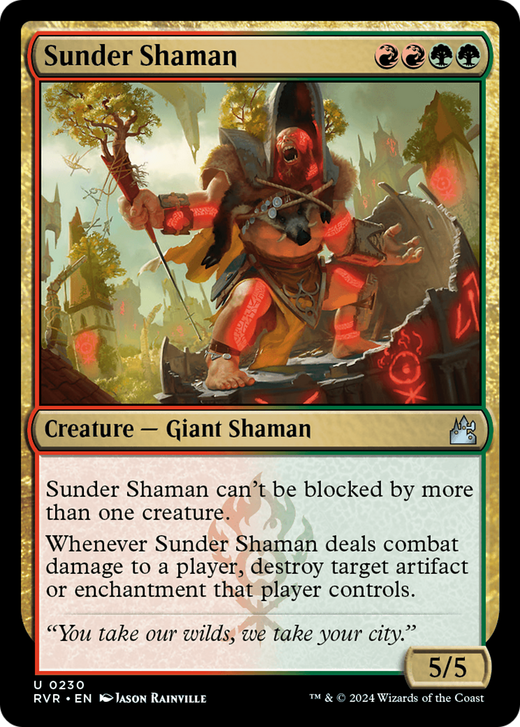 Magic: The Gathering - Sunder Shaman Foil - Ravnica Remastered