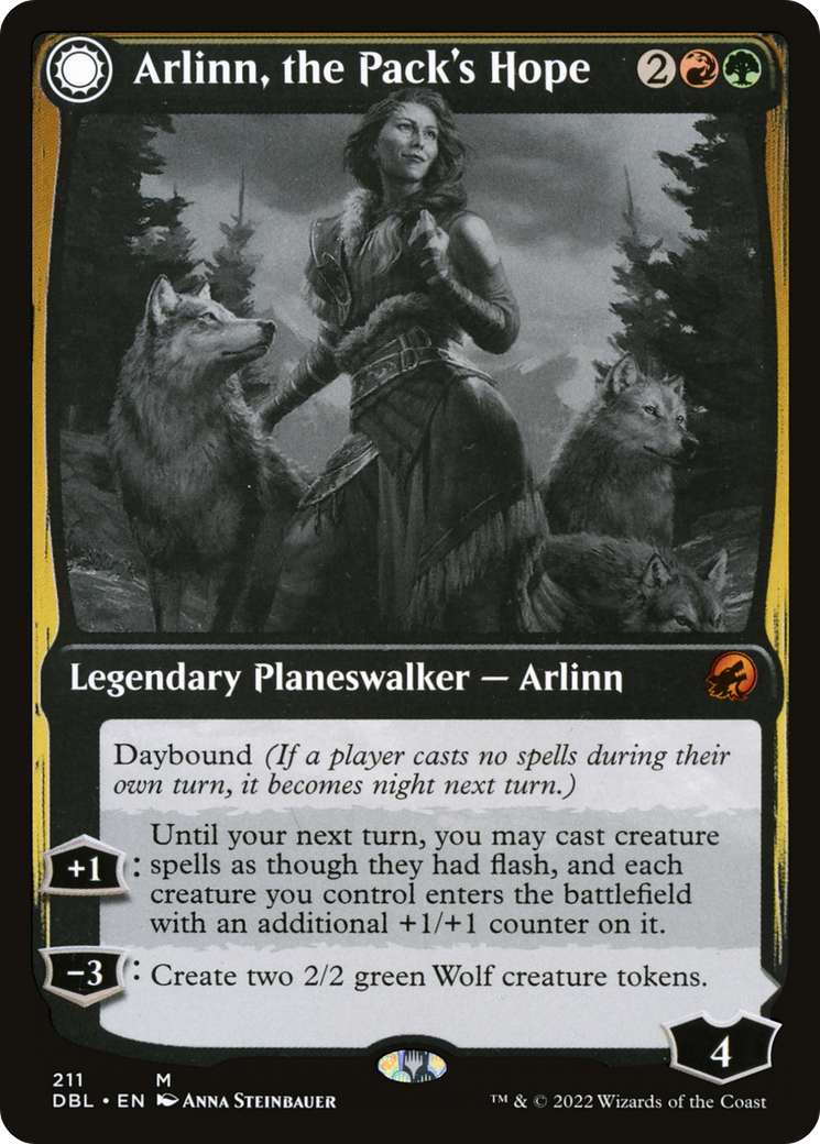 Magic: The Gathering - Arlinn, the Pack's Hope // Arlinn, the Moon's Fury Foil - Innistrad: Double Feature