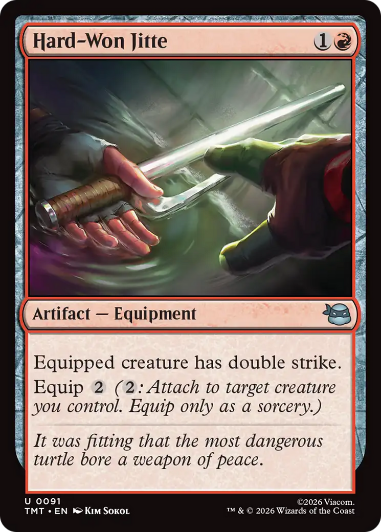 Magic: The Gathering - Hard-Won Jitte Foil - Teenage Mutant Ninja Turtles