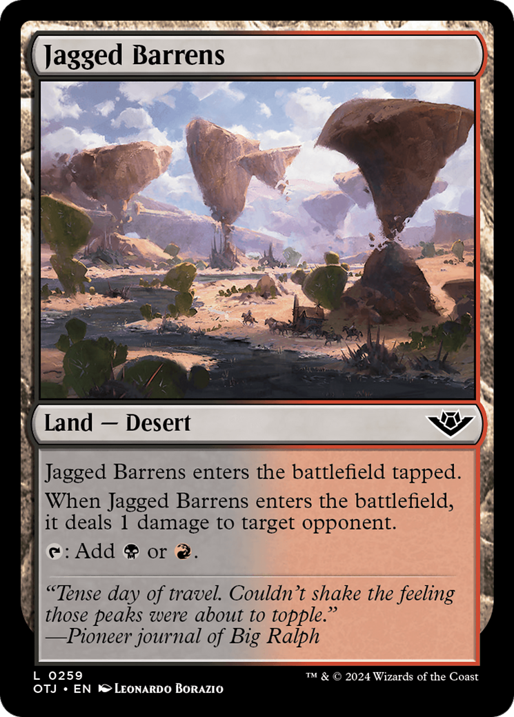 Magic: The Gathering - Jagged Barrens Foil - Outlaws of Thunder Junction