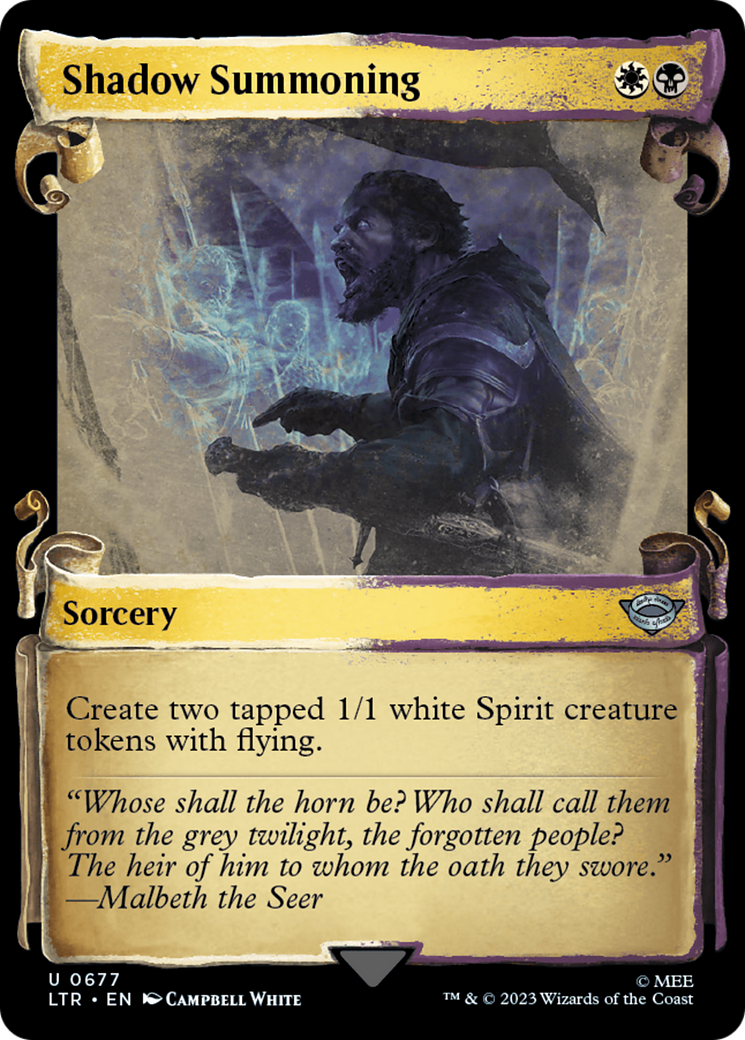Magic: The Gathering - Shadow Summoning Foil - The Lord of the Rings: Tales of Middle-earth