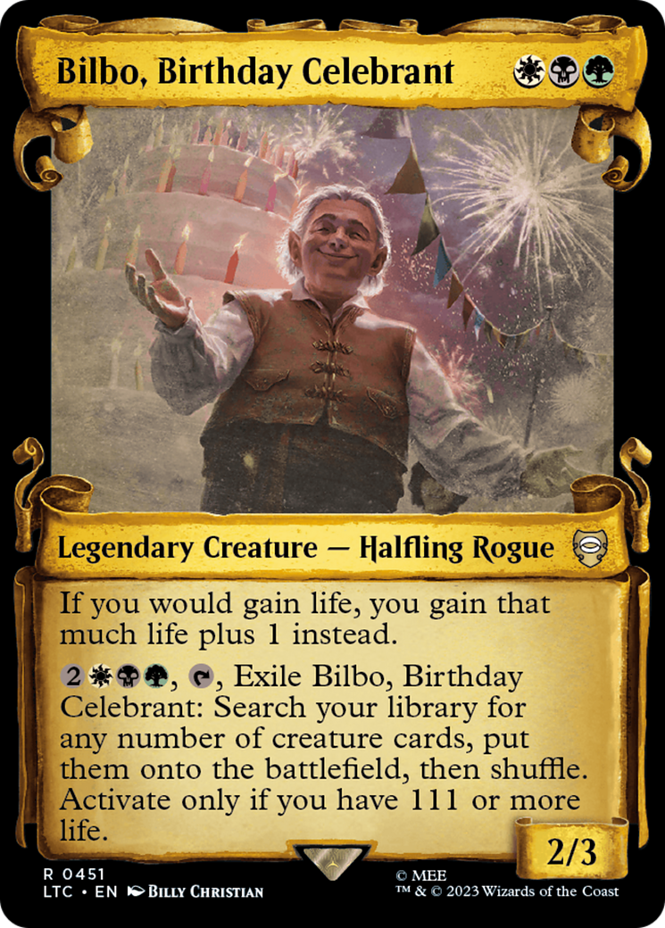 Magic: The Gathering - Bilbo, Birthday Celebrant Foil - Tales of Middle-earth Commander