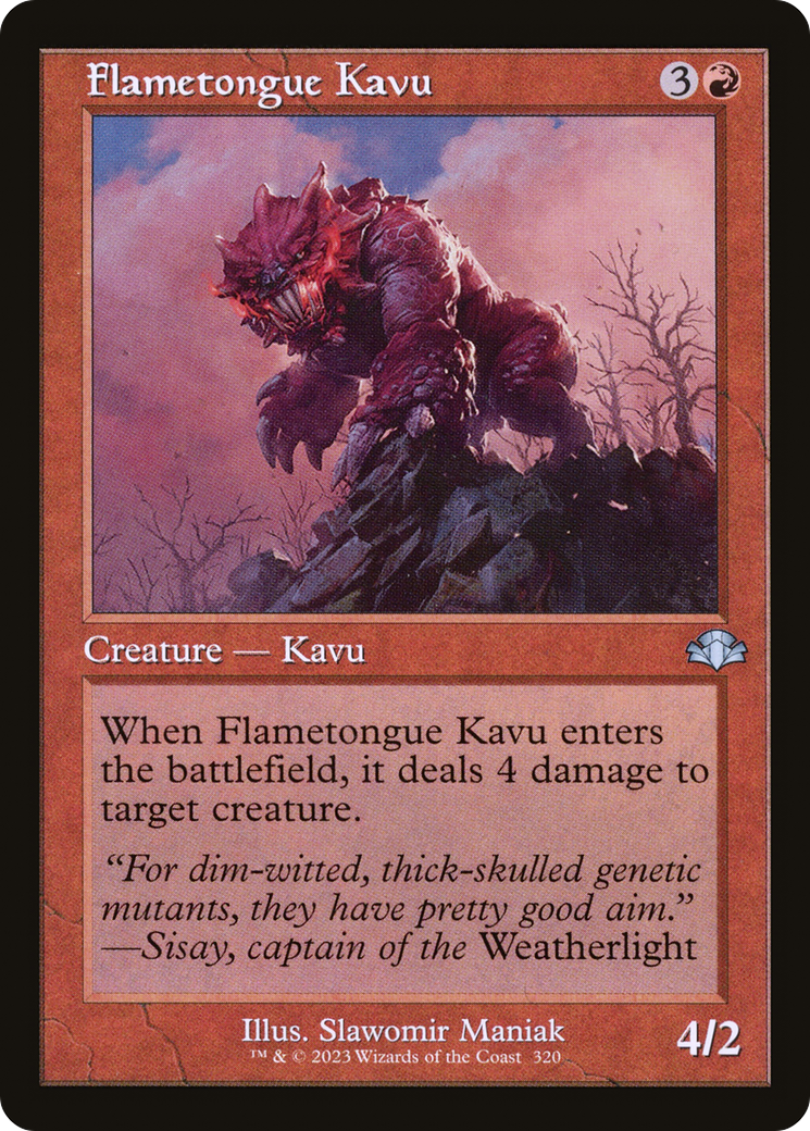 Magic: The Gathering - Flametongue Kavu Foil - Dominaria Remastered