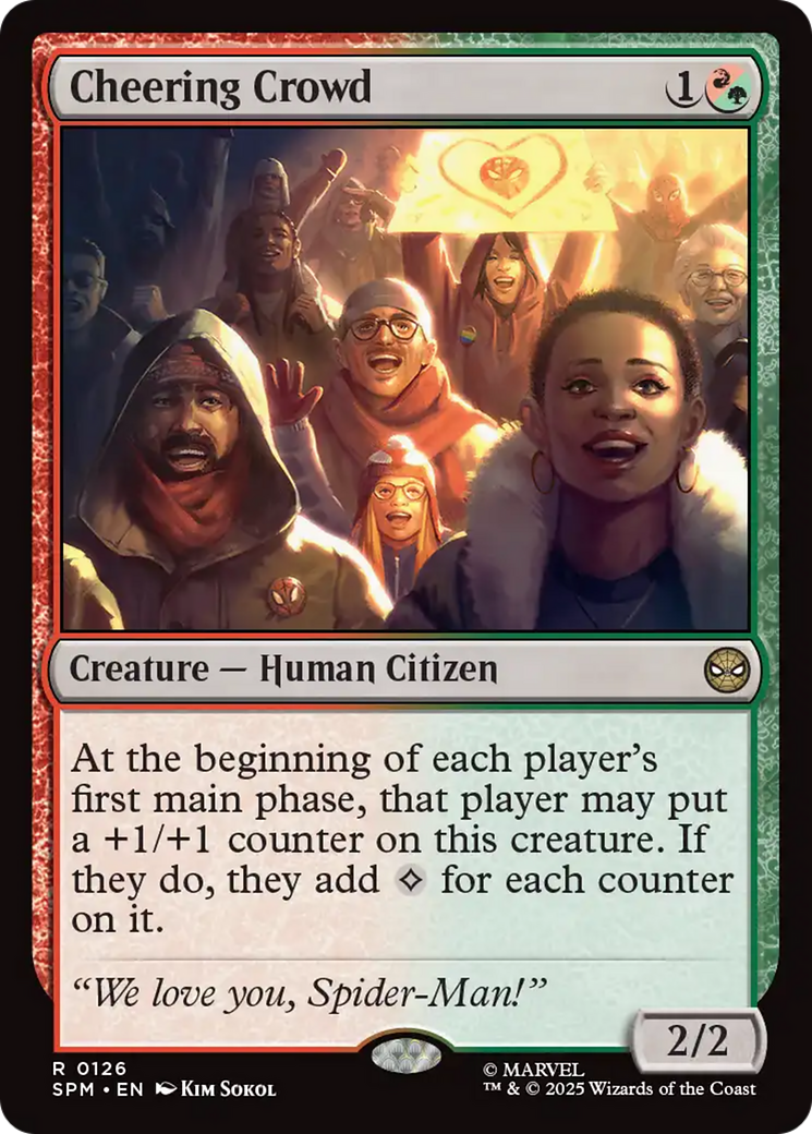 Magic: The Gathering - Cheering Crowd Foil - Marvel's Spider-Man