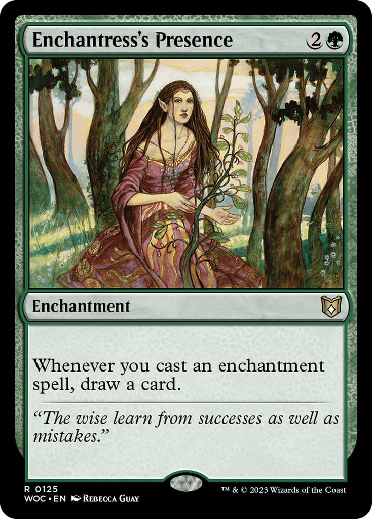 Magic: The Gathering - Enchantress's Presence - Wilds of Eldraine Commander