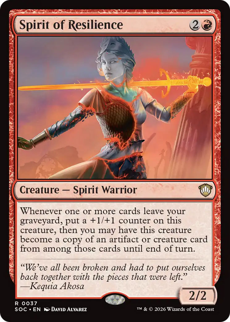 Magic: The Gathering - Spirit of Resilience - Secrets of Strixhaven Commander