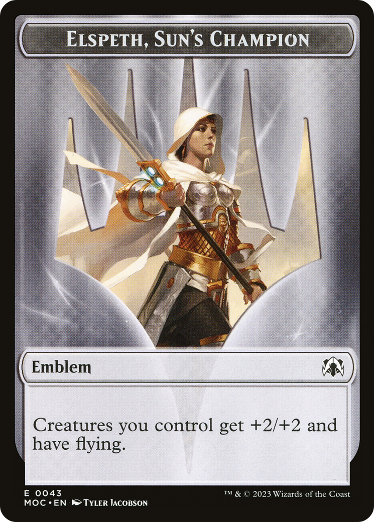 Magic: The Gathering - Elspeth, Sun's Champion Emblem - March of the Machine Commander Tokens