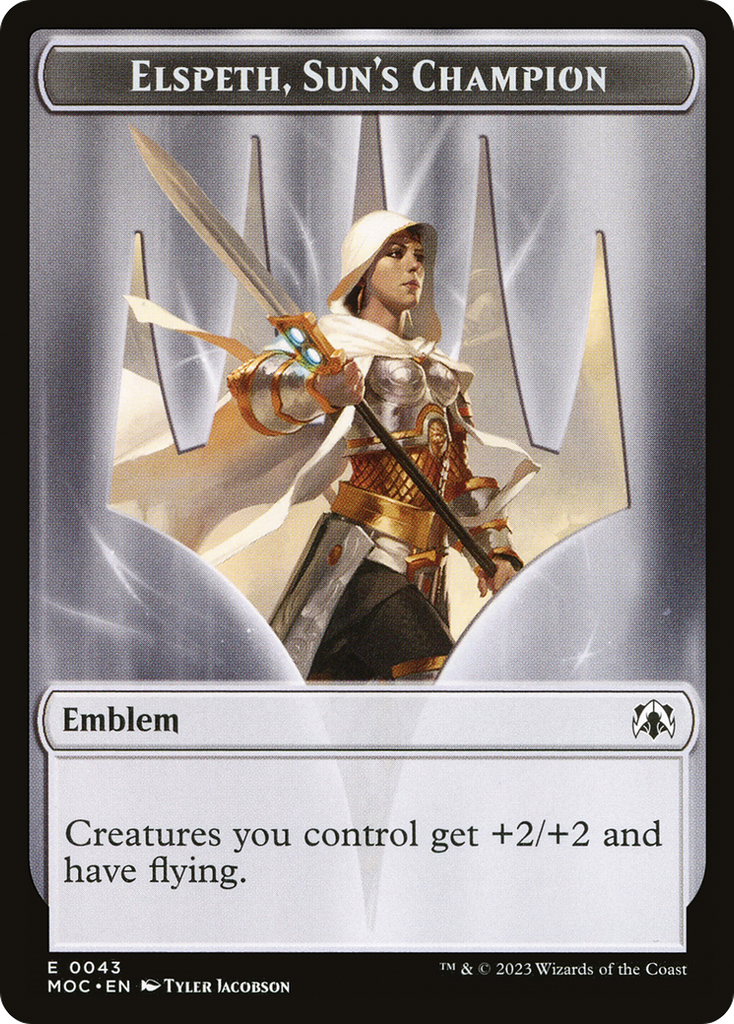 Magic: The Gathering - Elspeth, Sun's Champion Emblem - March of the Machine Commander Tokens