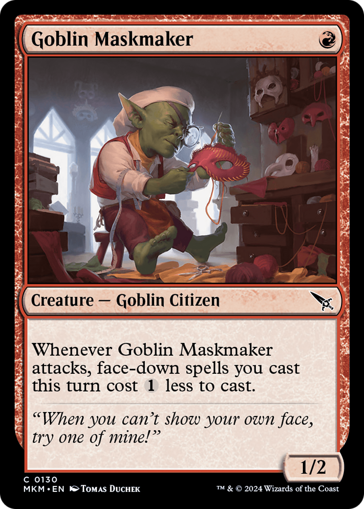 Magic: The Gathering - Goblin Maskmaker Foil - Murders at Karlov Manor