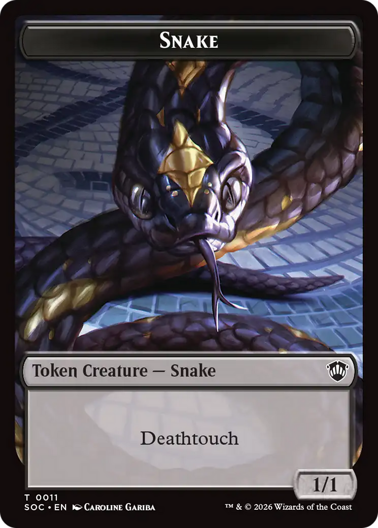 Magic: The Gathering - Snake Token - Secrets of Strixhaven Commander Tokens