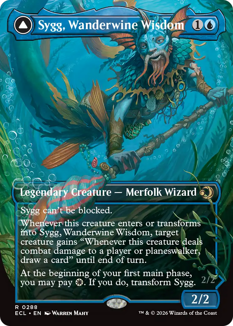 Magic: The Gathering - Sygg, Wanderwine Wisdom // Sygg, Wanderbrine Shield Foil - Lorwyn Eclipsed