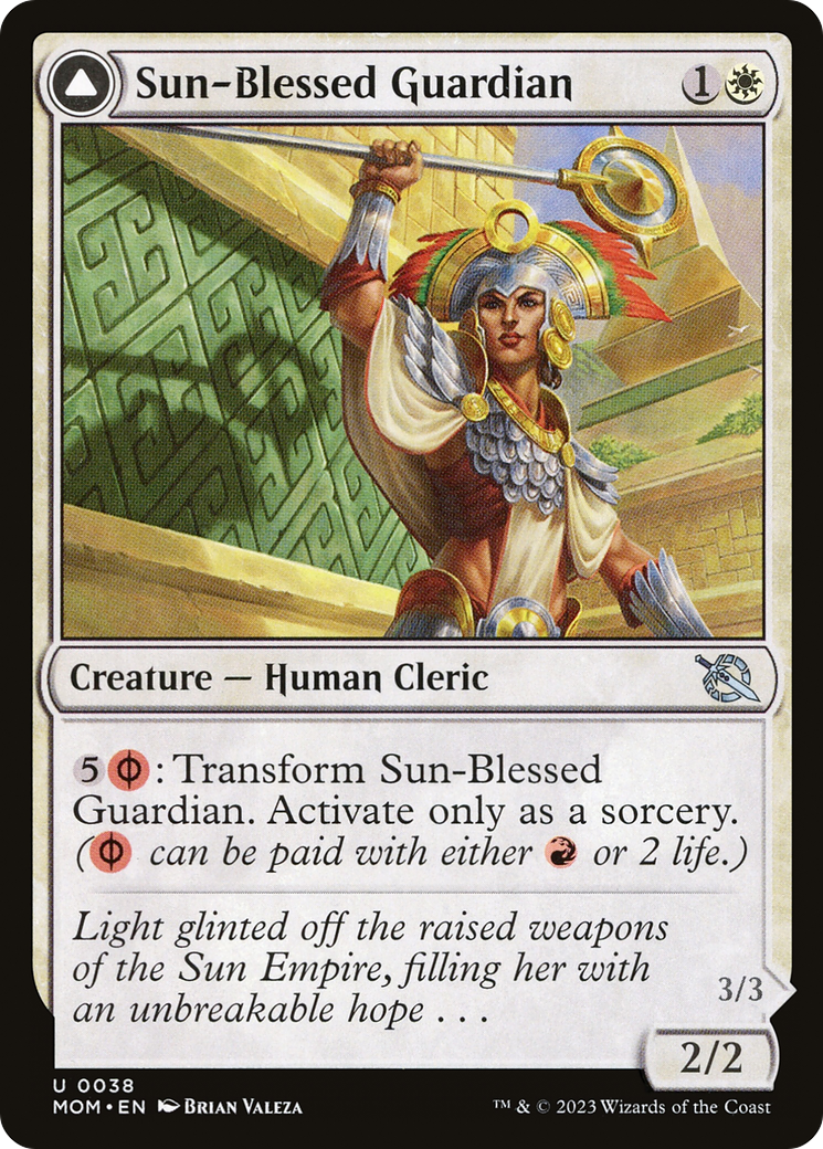 Magic: The Gathering - Sun-Blessed Guardian // Furnace-Blessed Conqueror Foil - March of the Machine