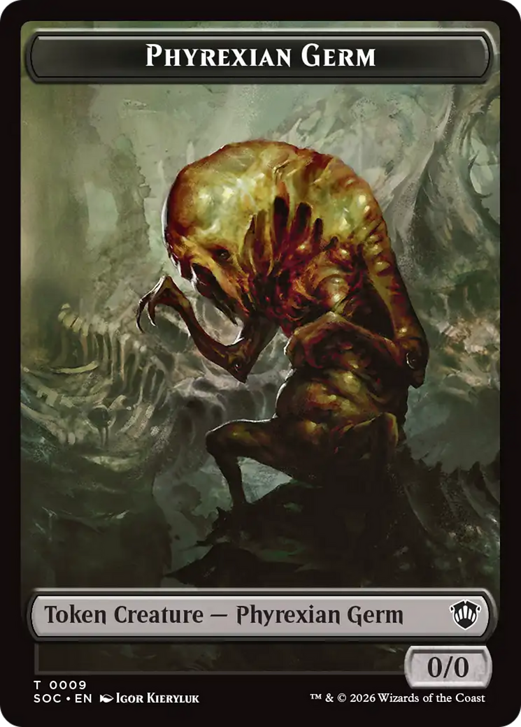 Magic: The Gathering - Phyrexian Germ Token - Secrets of Strixhaven Commander Tokens