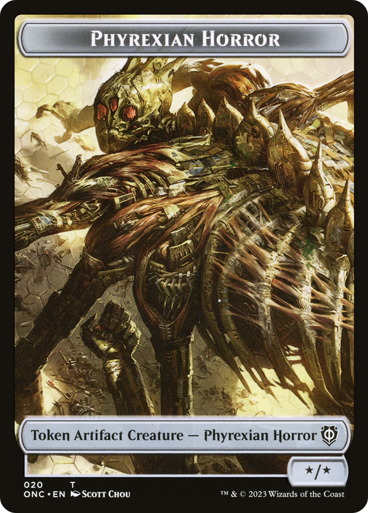 Magic: The Gathering - Phyrexian Horror Token - Phyrexia: All Will Be One Commander Tokens
