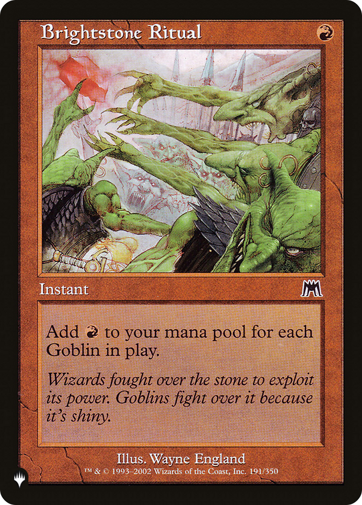 Magic: The Gathering - Brightstone Ritual - The List