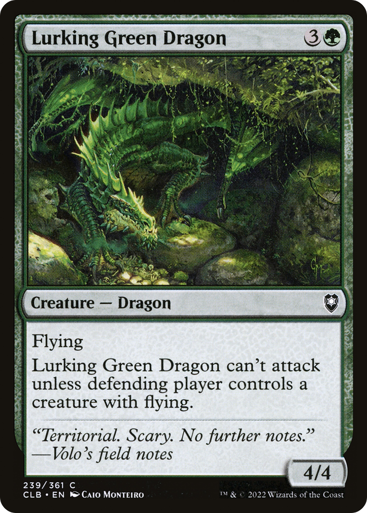 Magic: The Gathering - Lurking Green Dragon - Commander Legends: Battle for Baldur's Gate