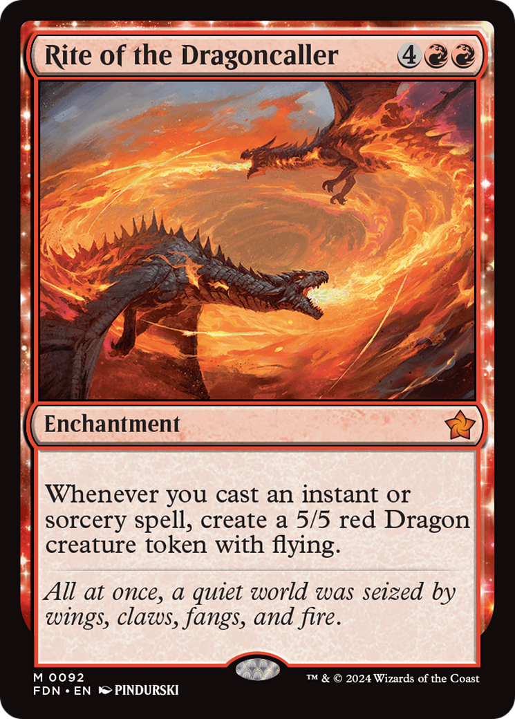 Magic: The Gathering - Rite of the Dragoncaller Foil - Foundations